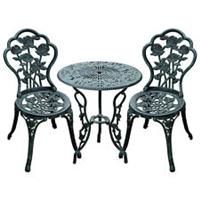 Outsunny 3 Pieces Bistro Set Furniture Garden Balcony Table 2 Chairs