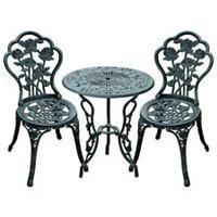 Outsunny 3 Pieces Bistro Set Furniture Garden Balcony Table 2 Chairs