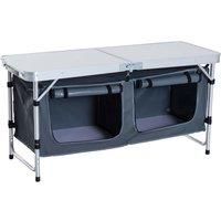 Picnic Table Camping BBQ Banquet Folding Storage Adjustable Portable Garden