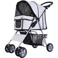 Pet Stroller Cat Dog Jogger Puppy Pushchair Travel Cart Carrier Walk 4 Wheels