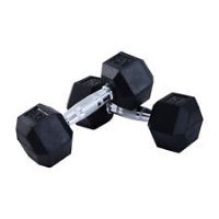 7.5kg Dumbbells Cast iron Rubber Hex Dumbbells Hand Weights Gym Body Building