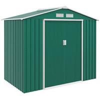 Outsunny Garden Shed Storage Unit w/Locking Door Floor Foundation Vents 7ftx4ft