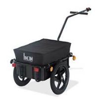 HOMCOM Cargo Trailer Bike Trolley Cart Handle Removable Rain Cover 70L