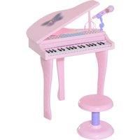 37/32 Key Kids Electronic Keyboard Mini Grand Piano Stool Microphone Musical Toy