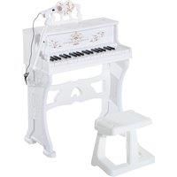 HOMCOM 37 Key Keyboard Battery Piano Kids Microphone Stool