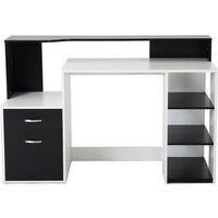 Computer Desk PC Table Wooden Workstation Executive Home Office Furniture Shelf
