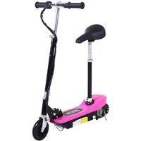 HOMCOM Outdoor Ride On Powered Scooter for kids Sporting Toy 120W Motor Bike 2 x 12V Battery - Pink