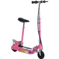 HOMCOM Teen Foldable E-Scooter Electric Battery 12V 120W w/ Brake Kickstand Pink