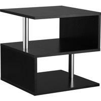 HOMCOM Coffee End Table Side TV Sofa Stand Living Room Office Furniture Black