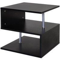 HOMCOM Coffee End Table Side TV Sofa Stand Living Room Office Furniture Black