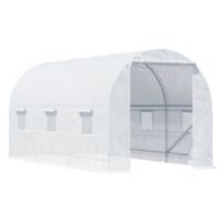 Outsunny Walk-in Greenhouse Garden Polytunnel Plant Grow Tent Galvanized Frame