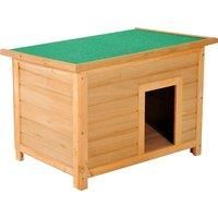 Pawhut 82cm Elevated Dog Kennel Wooden Pet House Outdoor Waterproof