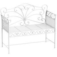 Outsunny Garden 2 Seater Metal Bench Park Chair Outdoor Rustic Vintage Loveseat