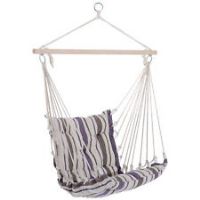 Outsunny Outdoor Hanging Rope Chair Garden Swing Hammock w/ Cotton Cloth Brown