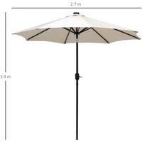 Outsunny 24 Led Solar Powered Parasol