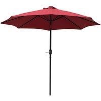 24 LED Parasol Umbrella Solar Powered Chain Light Garden Tilt Crank