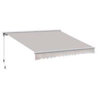 Outsunny Garden Door Awning Retractable Canopy Electric Patio Shelter 3M