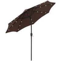 Outsunny 2.75m 4 Adjustable Colour LED Sun Parasol Tilt Umberella Sun Shade