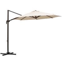 Outsunny 3M Sun Shade Cantilever Hanging Parasol Aluminium Frame w/ Hand Crank