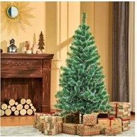 HOMCOM Indoor Christmas Tree Artificial Decoration Xmas Gift with Metal Stand 416 Tips (5FT(150CM))