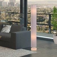 HOMCOM Tall Floor Lamp Lighting w/ Fabric Shade for Bedroom Living - Grey