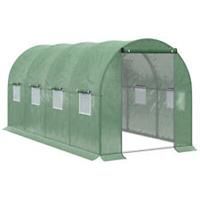 Outsunny Polytunnel Walkin Garden Greenhouse with Zip Door and Windows 3 x 2M