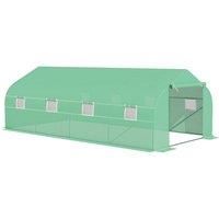 Outsunny Walk in Polytunnel Greenhouse with Windows and Door for Garden, Backyard (6 x 3M)