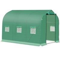Walk in Polytunnel Greenhouse with Windows and Door - 3 x 2 (m) - Outsunny