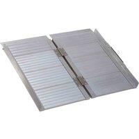 HOMCOM 2FT Aluminum Folding Wheelchair Ramp for Scooter Pet Equipment Mobility