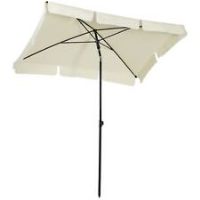 Outsunny Sun Shade Umbrella Parasol Patio Tilt Aluminium Cream White 2x1.25M
