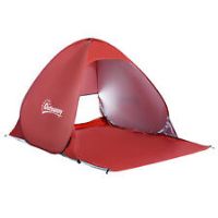 Outsunny Beach Tent Instant Camping Pop up Carry Case Picnic Red Hiking