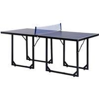 HOMCOM 183cm Mini Tennis Table Folding Portable Ping Pong Table with Net for Indoor Outdoor Game