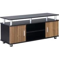 TV Cabinet Stand Entertainment Center Media Furniture Unit Console Black 120cm