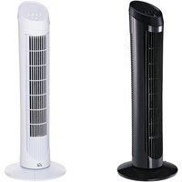 HOMCOM 30" Oscillating Tower Fan 3 Speed Mode Ultra Slim Indoor Air Refresher Cooling Machine Noise Reduction - Black