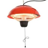 Outsunny Patio Heater 1500W Electric Aluminium Ceiling Hanging Garden Light Lamp