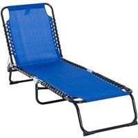Sun Lounger Beach Bed Reclining Cot Foldable 3 Position Adjustable Garden