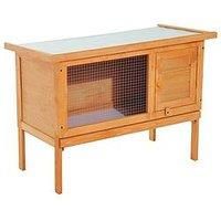 Rabbit Hutch Bunny Cage Guinea Pig Sliding Tray Elevated House Wood Outdoor