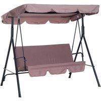 Hammock Swing Chair Backyard 3-Seater Adjustable Canopy Patio Black Outdoor