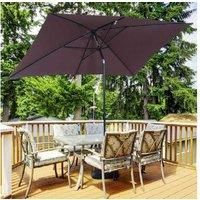Outsunny 3 x 2m Rectangular Parasol (base not included) - Brown