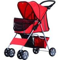 Pet Puppy Cat Dog Travel Stroller Pushchair Jogger Carrier Awivel Wheels Buggy