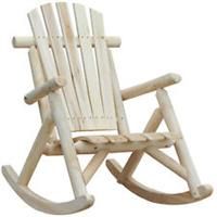 Outsunny Wooden Traditional Rocking Chair Lounger Relaxing Balcony Garden Seat