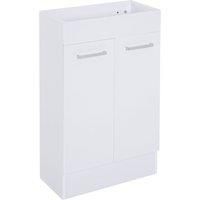 kleankin Under Sink Bathroom Vanity Unit Ceramic Basin Sink Cloakroom Storage Cabinet Home Furniture