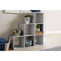 6 Cube Staircase Shelving Unit - 4 Colours - Black