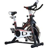 HOMCOM 8kg Flywheel Exercise Bike Racing Bicycle Home Fitness Trainer with LCD Display Adjustable Resistance Black