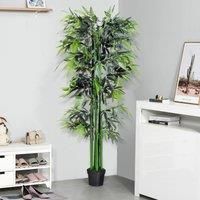 1.8M(6ft) Artificial Bamboo Tree Plant Decor Greenary In a Pot Home Office