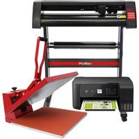 Heat Press Machine & Vinyl Cutter Plotter Tshirt Sublimation Transfer + SignCut