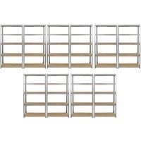 Monster Racking Monster Racking 10 X Galwix Galvanised Steel Shelves 90Cm Wide, Silver
