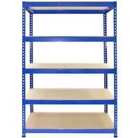 Monster Racking 2 X T-rax Blue Metal Racking Units 75Cm X 150Cm X 30Cm With Free Bay Connectors, Blue