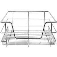 3 x KuKoo Kitchen Pull Out Storage Baskets - 400mm Wide Cabinet
