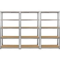 Monster Racking 6 X Galwix 90Cm X 180Cm X 30Cm Galvanised Racking, Silver
